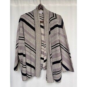 Adolfo Dominguez light cardigan Women’s Small Striped Draped Linen Boho Designer